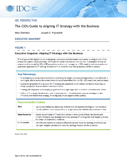 The CIO's Guide to Aligning IT Strategy with the Business