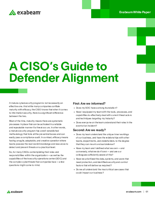 A CISO’s Guide to Defender Alignment