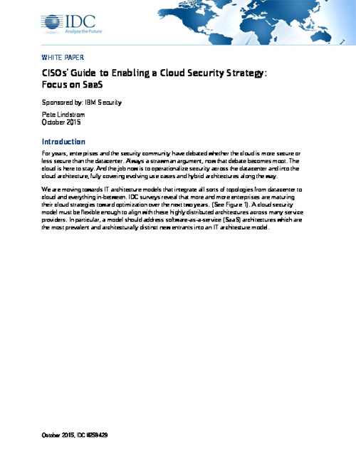 CISO's Guide to Enabling a Cloud Security Strategy