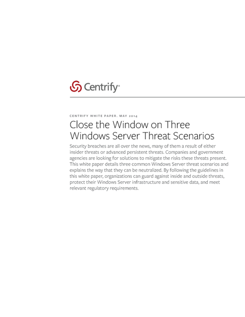 Close the Window on Three Windows Server Threat Scenarios
