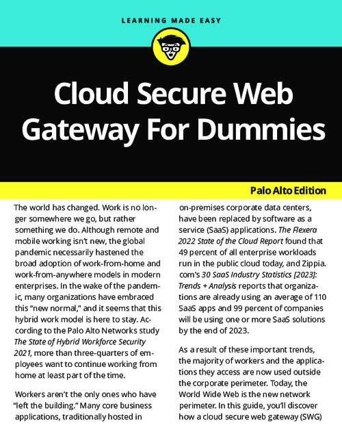 Cloud Secure Web Gateway For Dummies