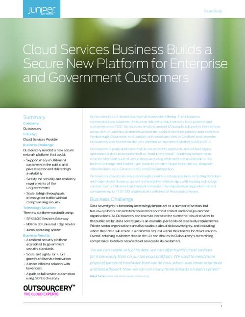 Cloud Services Business Builds a Secure New Platform for Enterprise and Government Customers