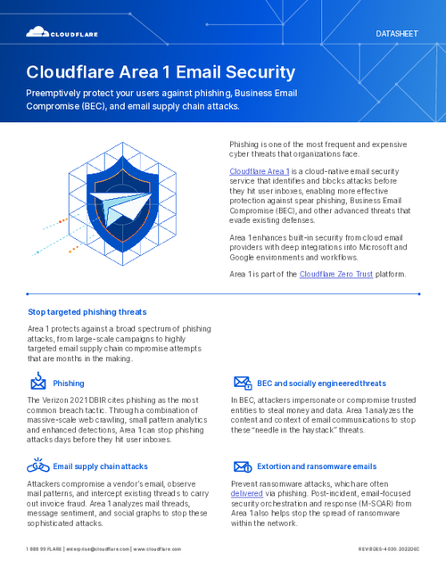 Cloudflare Area 1 Email Security