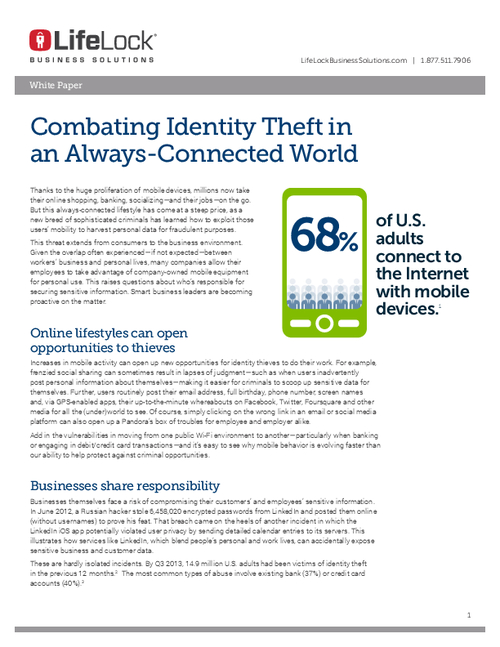 Combating Identity Fraud in a Virtual World