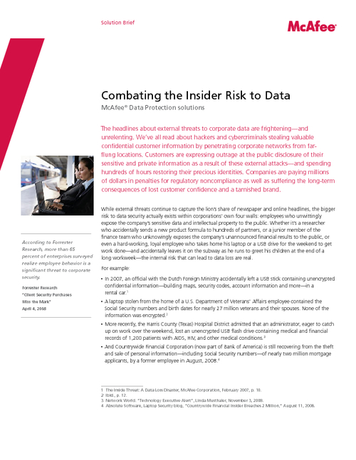 Combating the Insider Risk to Data
