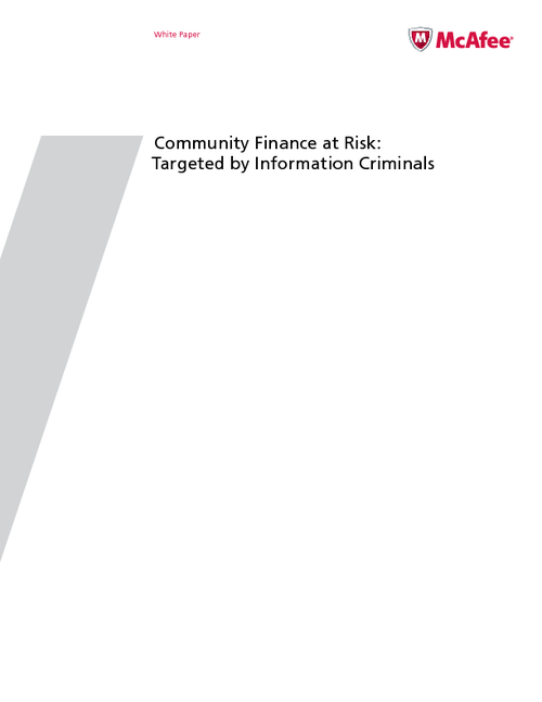 Community Finance: Targeted by Information Criminals