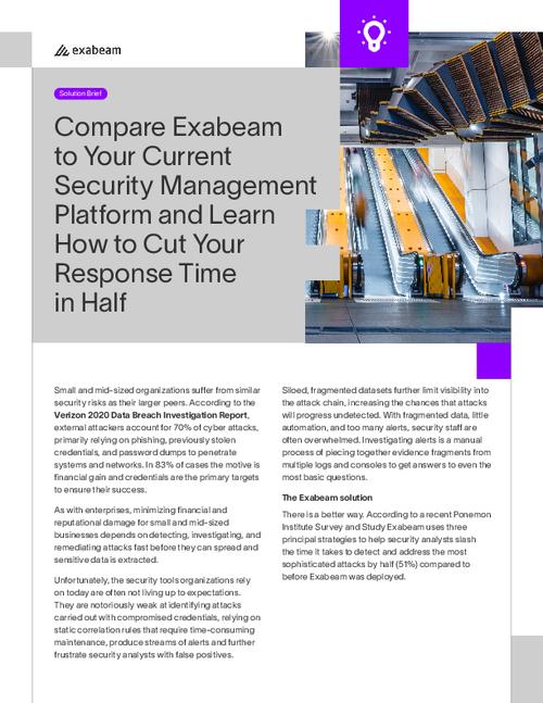 Compare Exabeam to Your Current Security Management Platform
