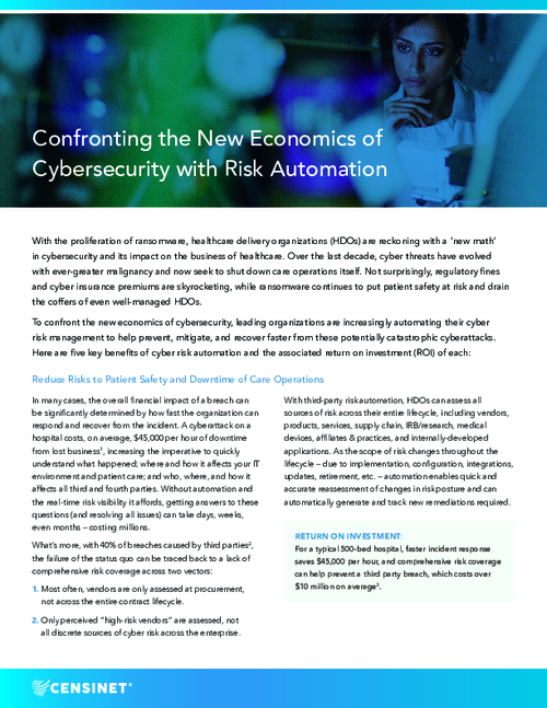 Confronting the New Economics of Cybersecurity with Risk Automation