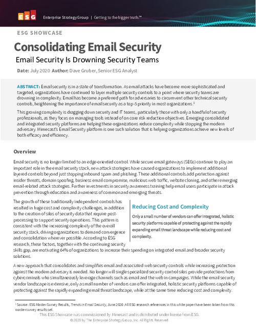 Consolidating Email Security