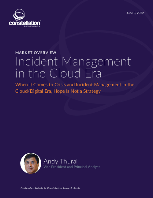 Constellation Research: Market Overview Incident Management in the Cloud Era