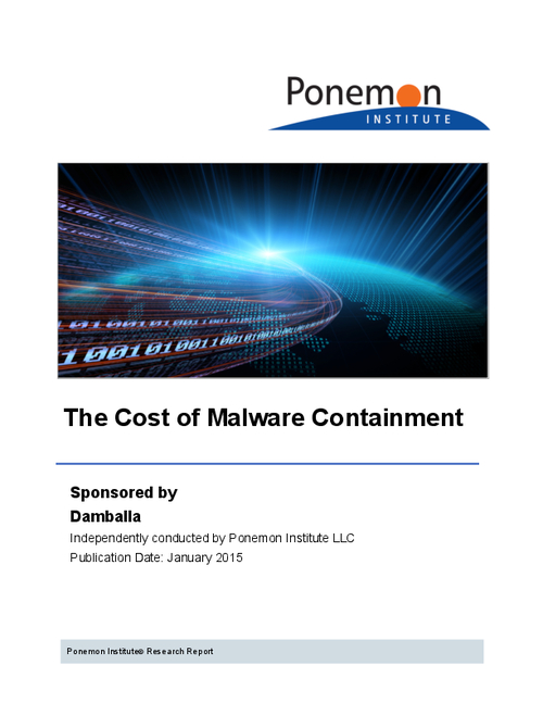 The Cost of Malware Containment