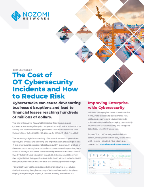 The Cost of OT Cybersecurity Incidents and How to Reduce Risk