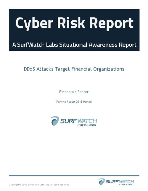 Cyber Risk Report: DDoS Attacks Target Financial Organizations