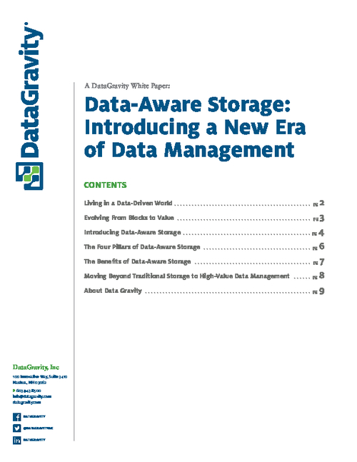 Data-Aware Storage: Introducing a New Era of Data Management