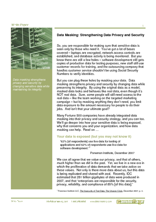 Data Masking - Strengthening Data Privacy & Security for Banking Institutions