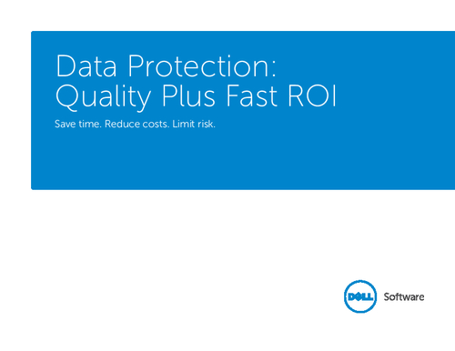 Data Protection: Quality Plus Fast ROI