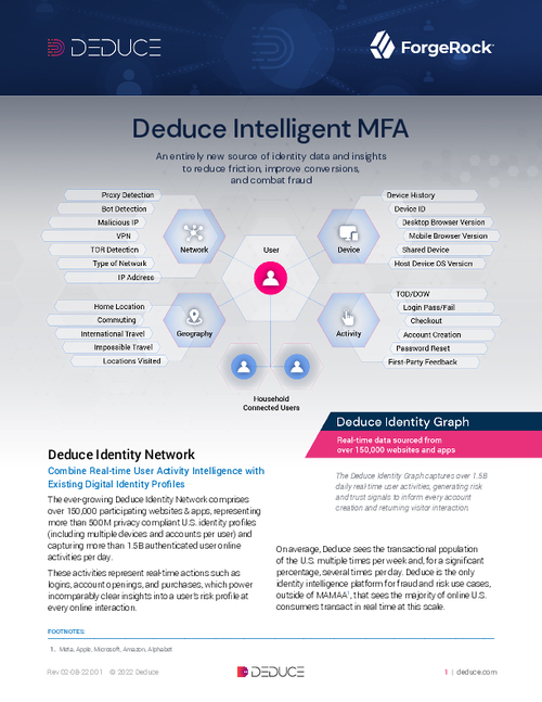 Deduce Intelligent MFA For ForgeRock Identity Platform