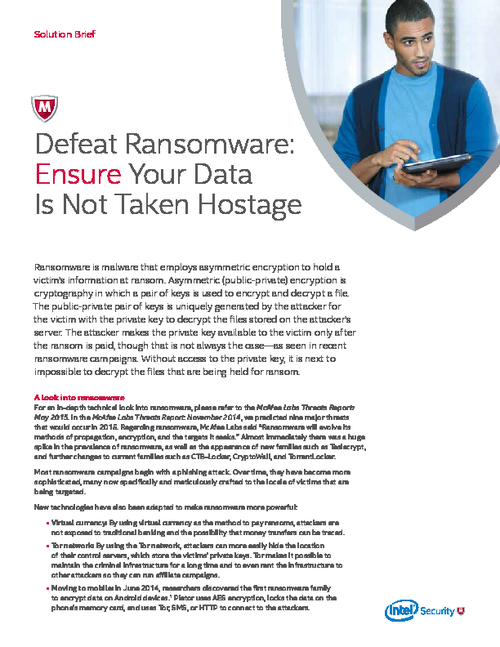Defeat Ransomware: Ensure Your Data Is Not Taken Hostage