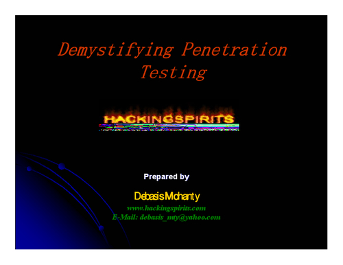 Demystifying Penetration Testing