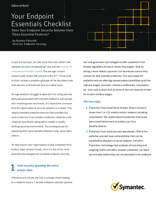 Does Your Endpoint Security Solution Have These Essential Features?