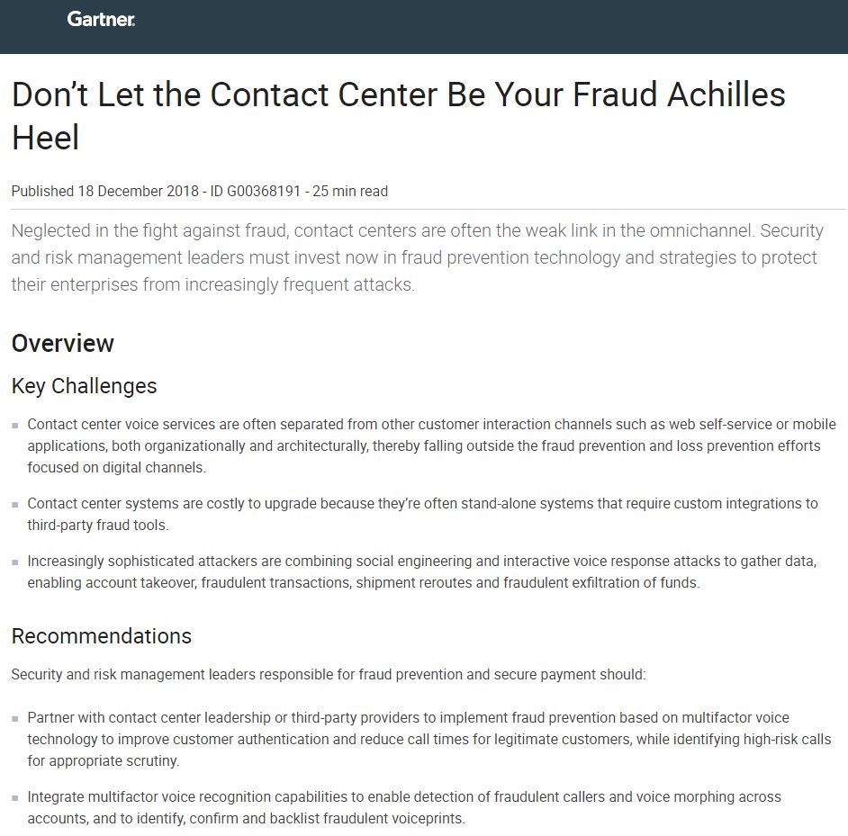 Don't Let the Contact Center Be Your Fraud Achilles Heel