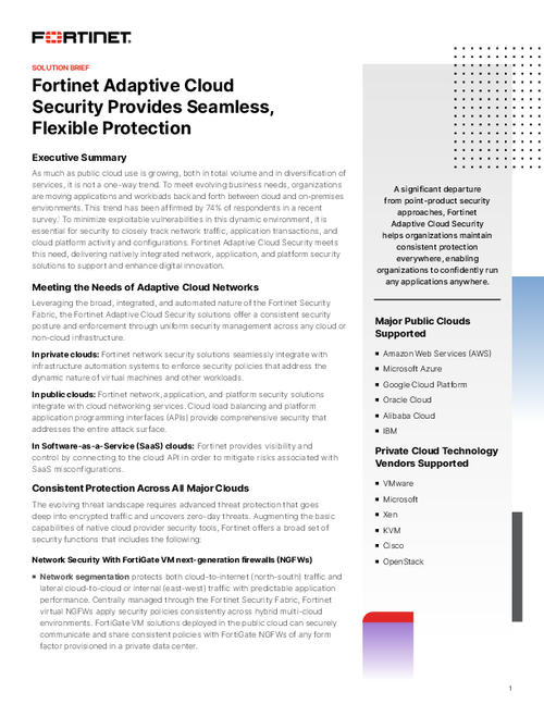 Dynamic Cloud Security Provides Seamless, Flexible Protection