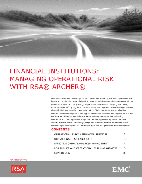 Operational risk management: The new differentiator