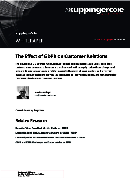 The Effects of GDPR on Customer Relations