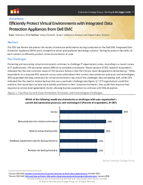 Efficiently Protect Virtual Environments with Integrated Data Protection Appliances from Dell EMC