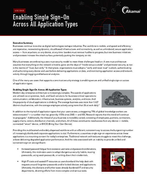 Enabling Single Sign-On Across All Application Types