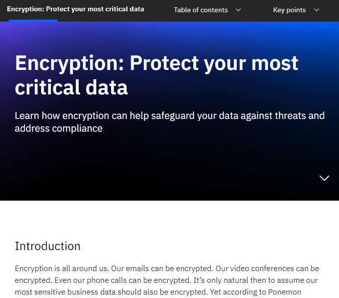 Encryption: Protect your most critical data