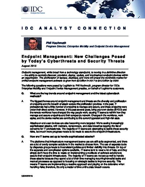 Endpoint Management: New Challenges Posed by Today's Cyberthreats and Security Threats