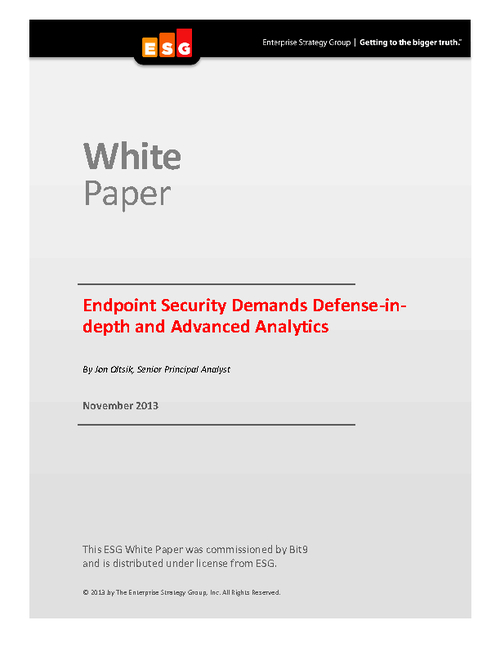 Endpoint Security Demands Defense In-Depth and Advanced Analytics