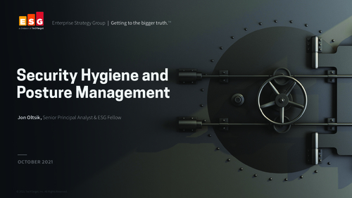 Enterprise Strategy Group: Security Hygiene And Posture Management