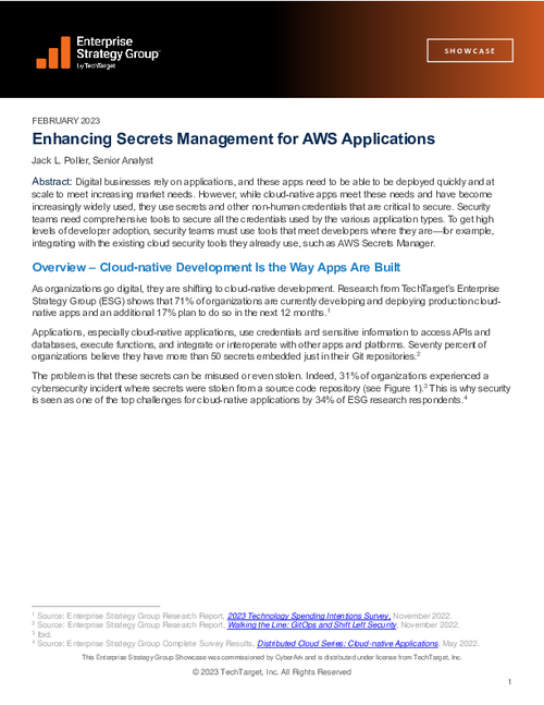 ESG Showcase: Enhancing Secrets Management for AWS Applications