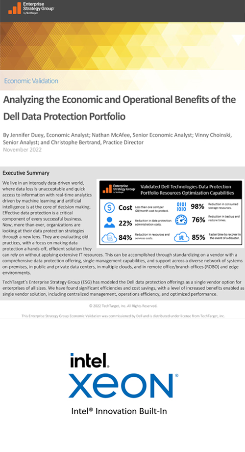 ESG Study | Analyzing the Economic and Operational Benefits of the Dell Data Protection Portfolio