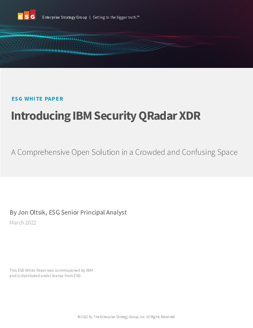 ESG White Paper Introducing IBM Security QRadar XDR