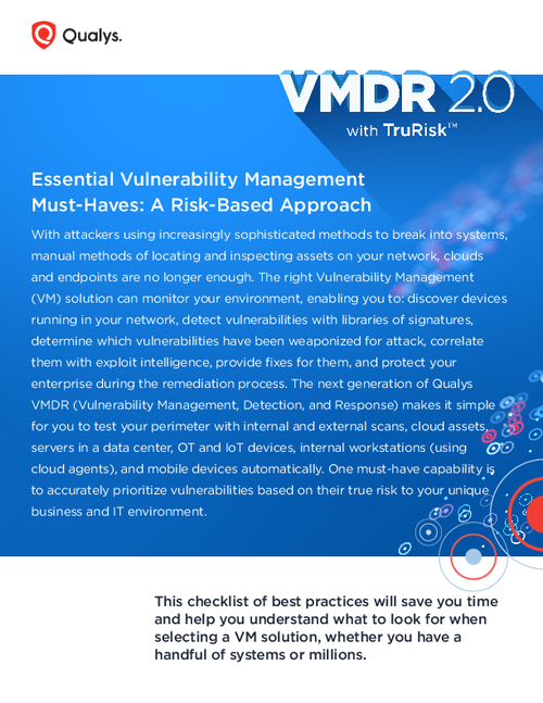 Essential Vulnerability Management Must-Haves: A Risk-Based Approach