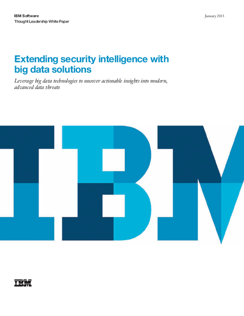 Extending Security Intelligence with Big Data