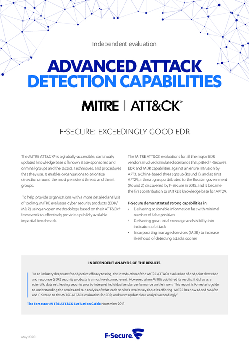 F-Secure Excels Again In the MITRE ATT&CK Evaluation