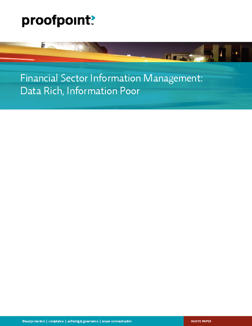 Financial Sector Information Management: Data Rich, Information Poor