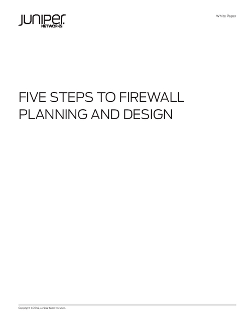 Five Steps to Firewall Planning and Design