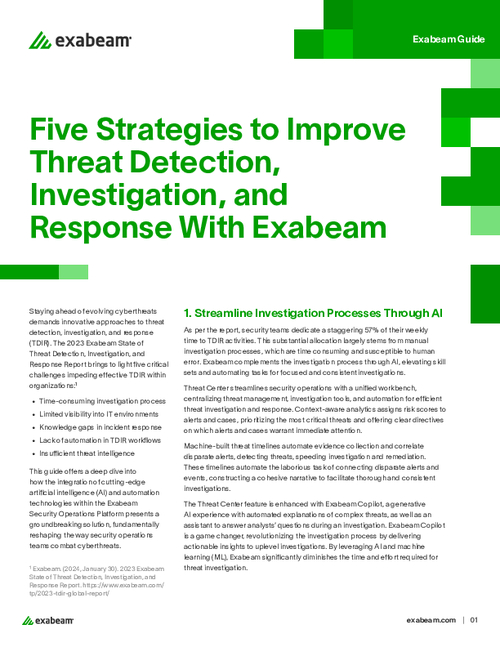 Five Strategies to Improve Threat Detection, Investigation, and Response