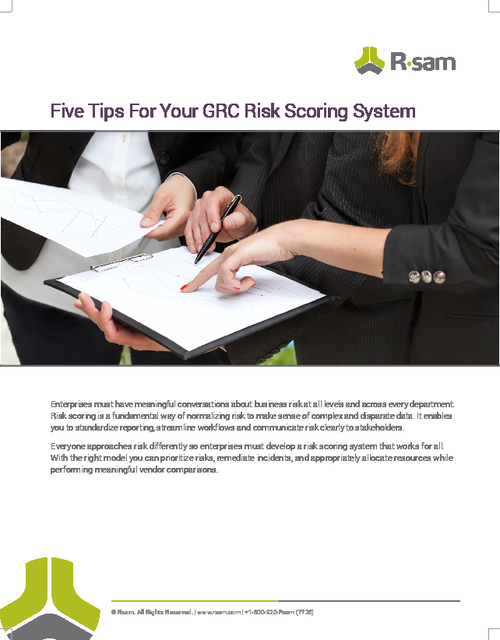 Five Tips For Your GRC Risk Scoring System