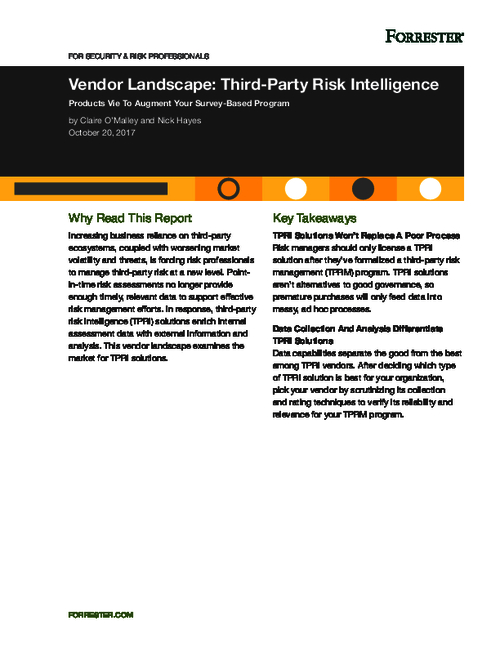 Forrester: Companies Need Better Third-Party Risk Context, Faster