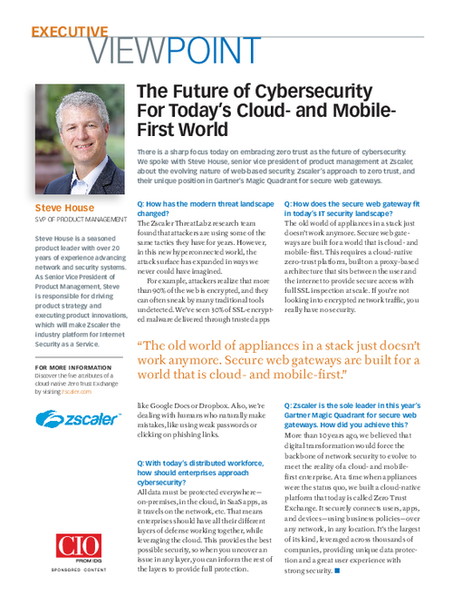 The Future of Cybersecurity For Today’s Cloud- and MobileFirst World