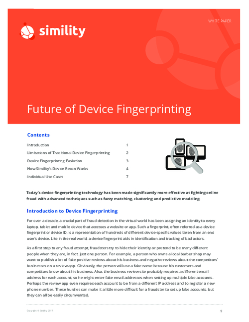 The Device Fingerprinting Evolution