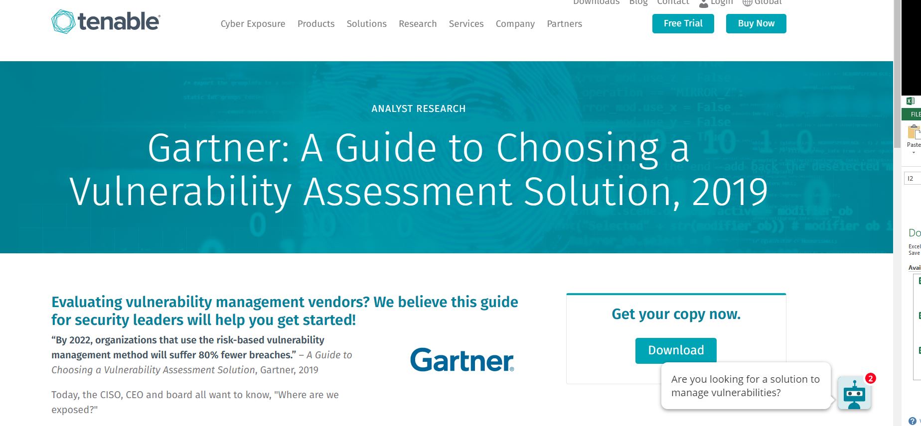 Gartner: A Guide to Choosing a Vulnerability Assessment Solution, 2019