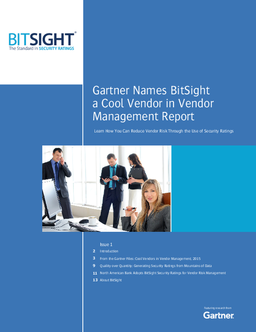 Gartner Names BitSight a Cool Vendor in Vendor Management Report