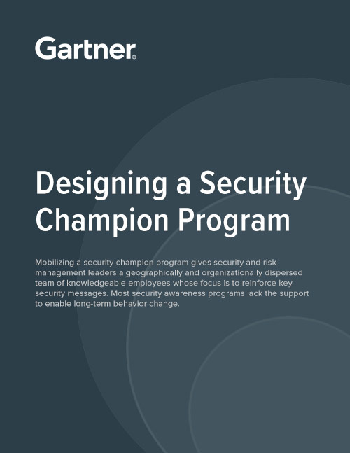 Gartner Report: Designing a Security Champion Program